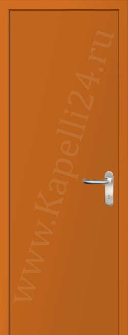 Дверь влагостойкая пластиковая KAPELLI multicolor ДГ RAL 2011 Насыщенный оранжевый + коробка