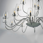 758214 Люстра подв. DIAFANO 21х40W G9 ХРОМ/ПРОЗРАЧНЫЙ