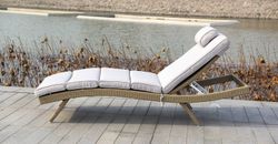 "Лиссабон" шезлонг из искусственного ротанга, цвет соломенный