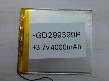 Battery 299399P 3.7V 4000mAh Lipo Lithium Polymer Rechargeable Battery (2.9*93*99mm) MOQ:10