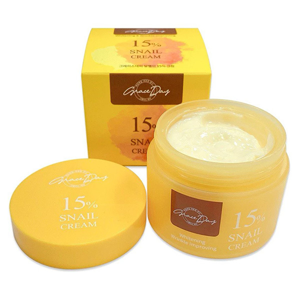 Восстанавливающий крем с Муцином Улитки Grace Day Snail 15% Cream 50мл