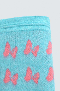 ZARA HARRY LAMBERT X DISNEY ТРИКОТАЖНЫЕ БРЮКИ С ИНТАРСИЕЙ И ЛЕНТАМИ, ГОЛУБОЙ