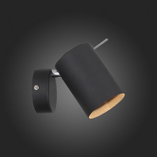 SL597.401.01 Спот ST-Luce Черный, Хром/Черный GU10 LED 1*3W Настенные светильники