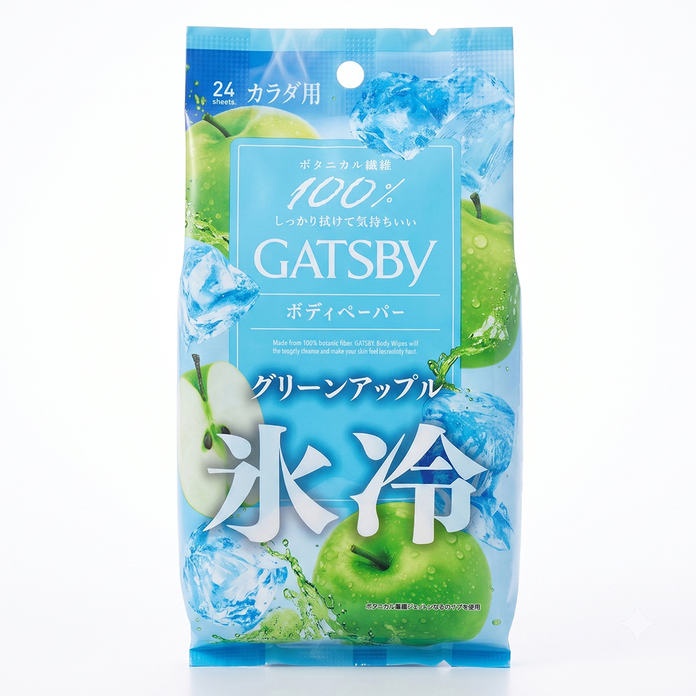 Салфетки - дезодорант для лица и тела охлаждающие Gatsby Body Wipes