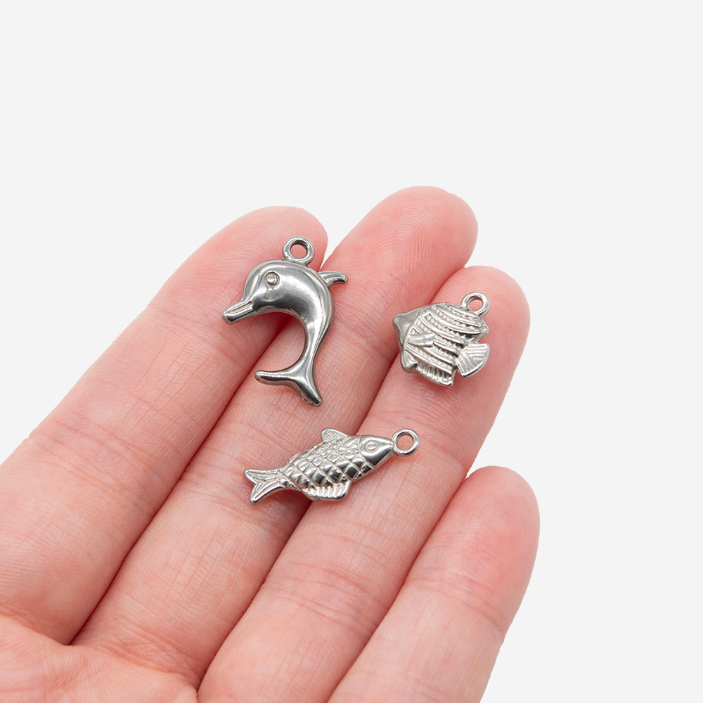 Подвеска "Рыба" 12,5*12,4мм, сталь без покрытия