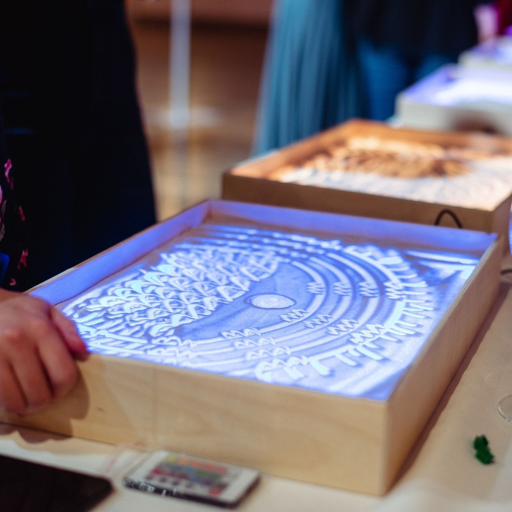 Планшет для рисования песком с набором аксессуаров