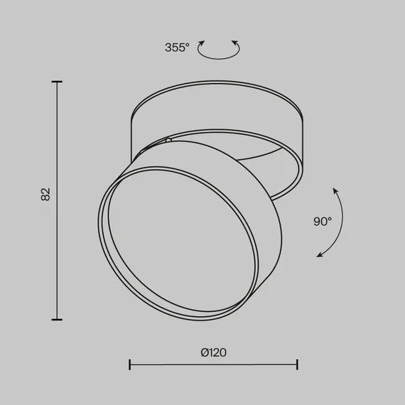 Потолочный светильник Онда / Onda 18 Вт 3000 К 120° Technical c024cl-18w3k-b-1