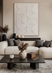 Постер Volumetric 100х75 см, 3D-фактура, бежевый