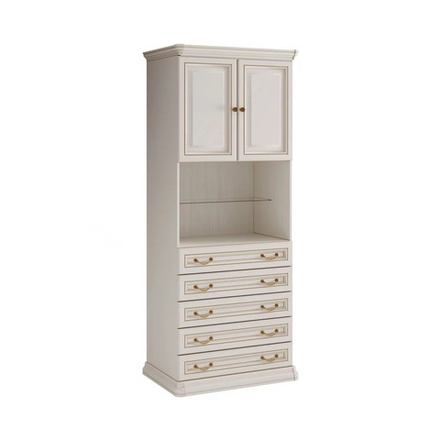 SILVIA Шкаф для одежды 2-х дв. комбинированный с ящиками, нишей и дверками