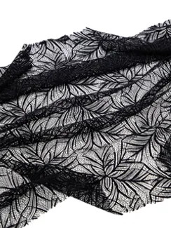 Сетка эластичная арт.022 оптом, flower mandala, Италия, черный