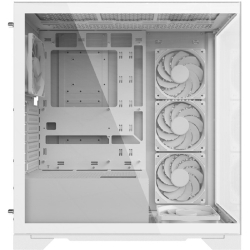 Корпус для компьютера XPG INVADER X WHITE (INVADERXMT-WHCWW) Mid-Tower Gaming ATX PC Case with Panoramic View, Tempered Glass Panels, and RGB Lighting Black