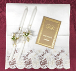 Рушник бязь с широким кружевом