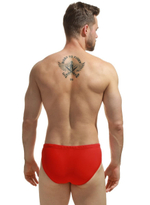 Мужские пляжные плавки с декором по бокам (Размер: M) (Цвет: черный)