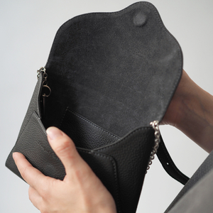 Сумка-клатч Florette из кожи теленка, черного цвета