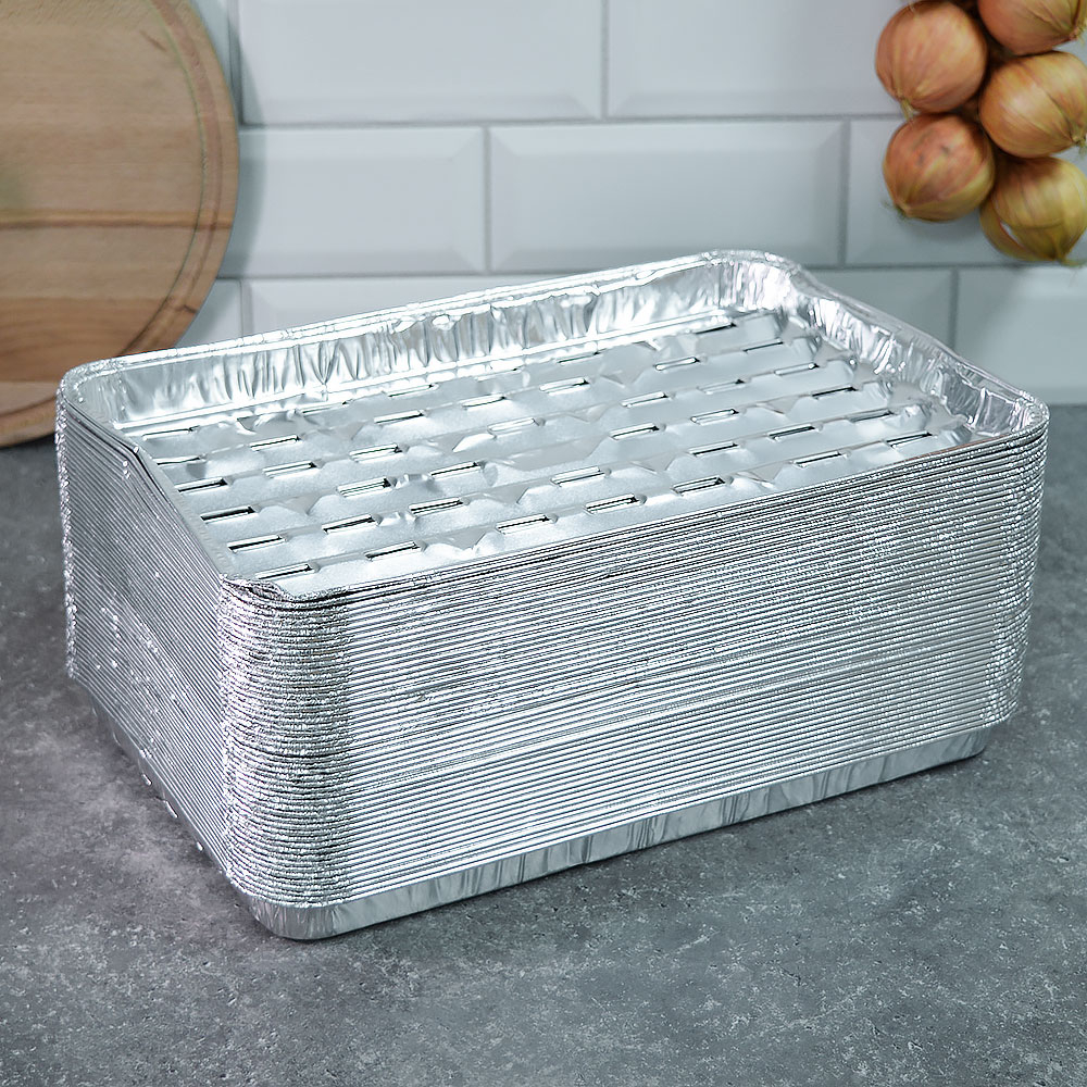 Форма для барбекю и гриля алюминиевая фольга 34*23*2,6см LAMINA (50шт)