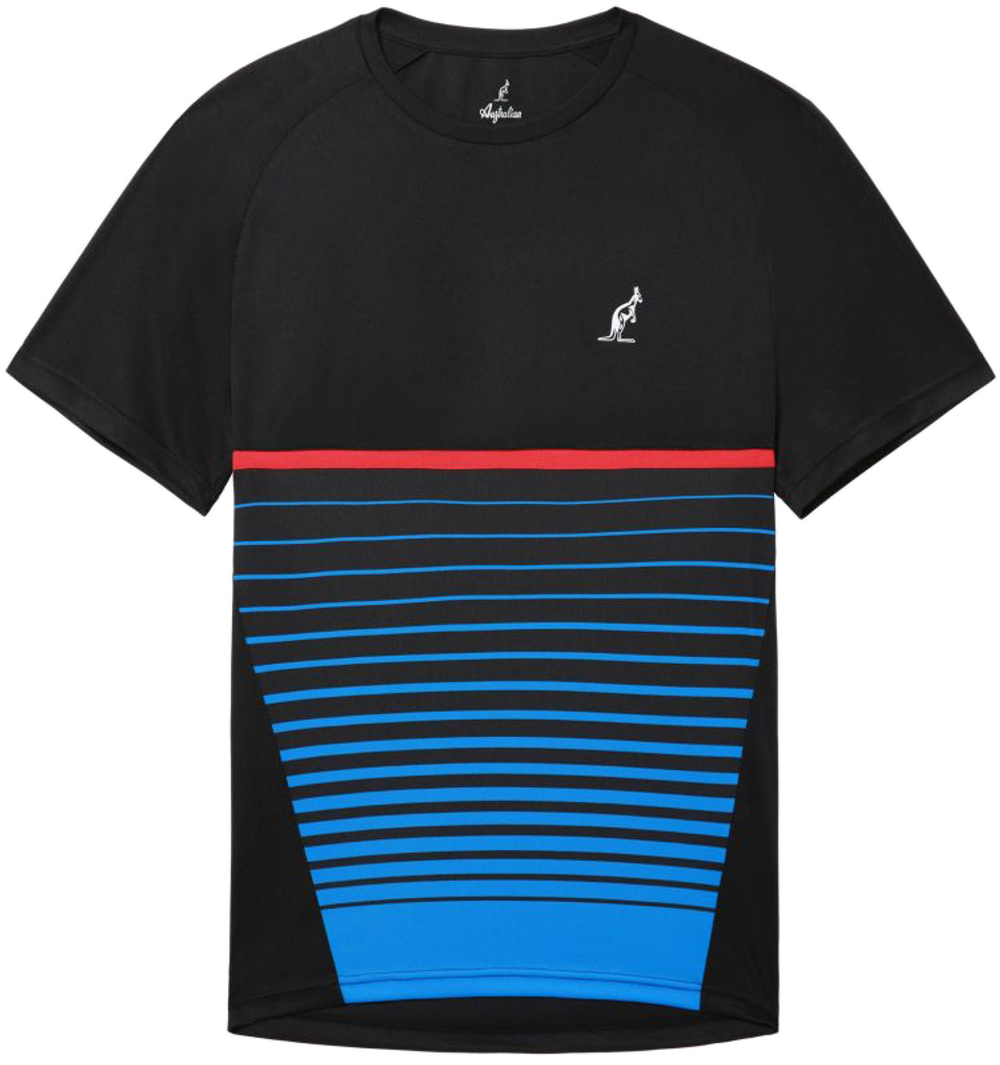 Мужская теннисная футболка Australian Ace Logo T-Shirt - черный