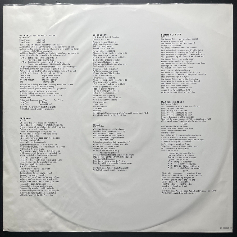 Jefferson Airplane ‎– Jefferson Airplane (Голландия 1989г.)