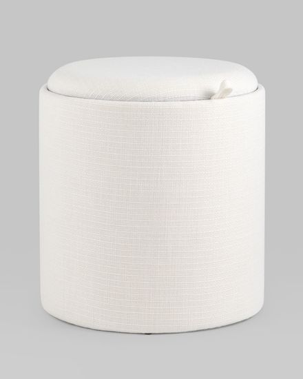 Пуф-столик с ящиком Хюгге S рогожка белый