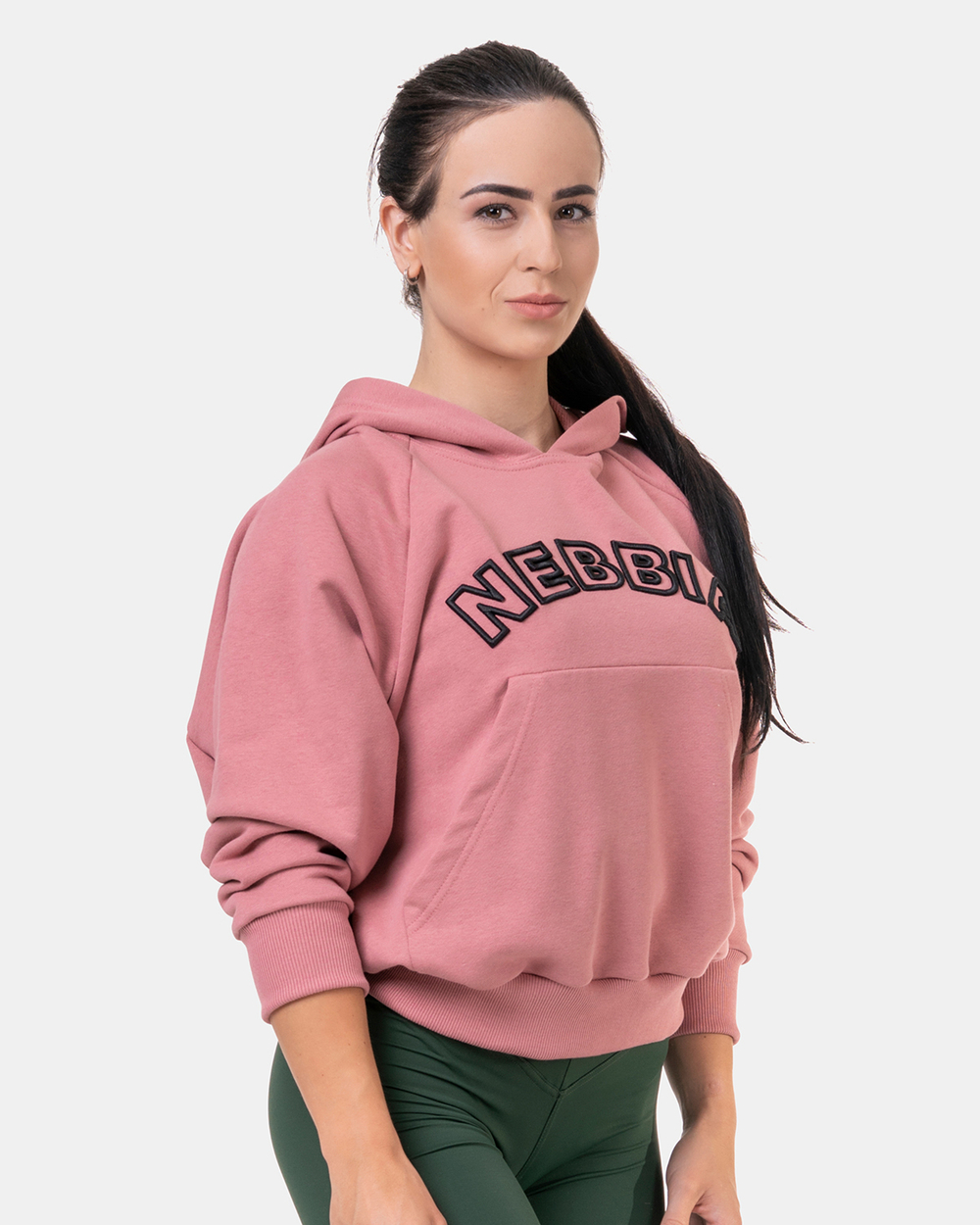 Толстовка женская Nebbia 581 conic HERO Sweatshirt with a hoodie Old rose