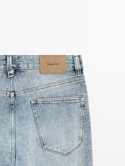 Massimo Dutti Джинсы с кромкой, светло-голубой