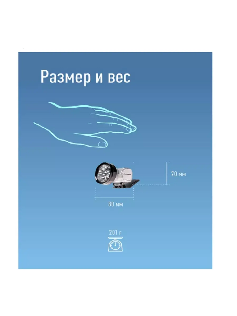 Фонарь налобный Космос H10Led