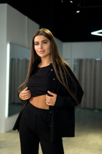 Костюм-тройка с топом и рубашкой недорого