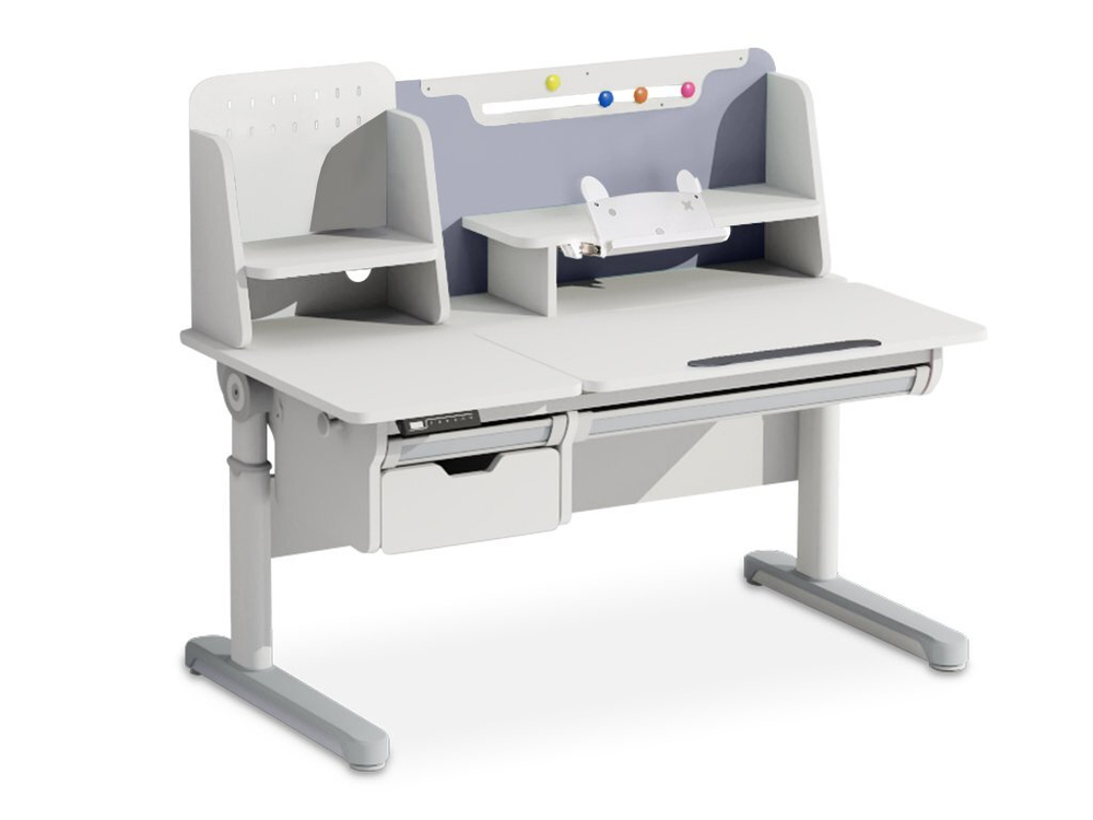 Растущая парта с электроприводом Mealux Electro 730 + надстройка (1200×650 мм)