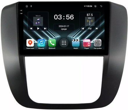 Магнитола для Chevrolet Tahoe 900 2006-2014 (рамка черная) - FarCar DX1247M монитор 9.5" IPS на Android 13, 4+64Гб, CarPlay