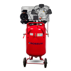 Компрессор ROSSVIK СБ4/С-100.LB40В, 580 л/мин, 10 бар, вертикальный 100 л, 380 В/3 кВт, красный