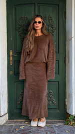 Костюм "Тоскана" оттенок кленовый пекан (юбка,ждемпер)