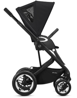 Коляска Cybex Talos S Lux BLK complete Aton S2 Ocean Blue 3 в 1 Moon Black с дождевиками
