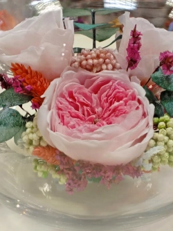 Натуральные пионы в стекле, вакуум