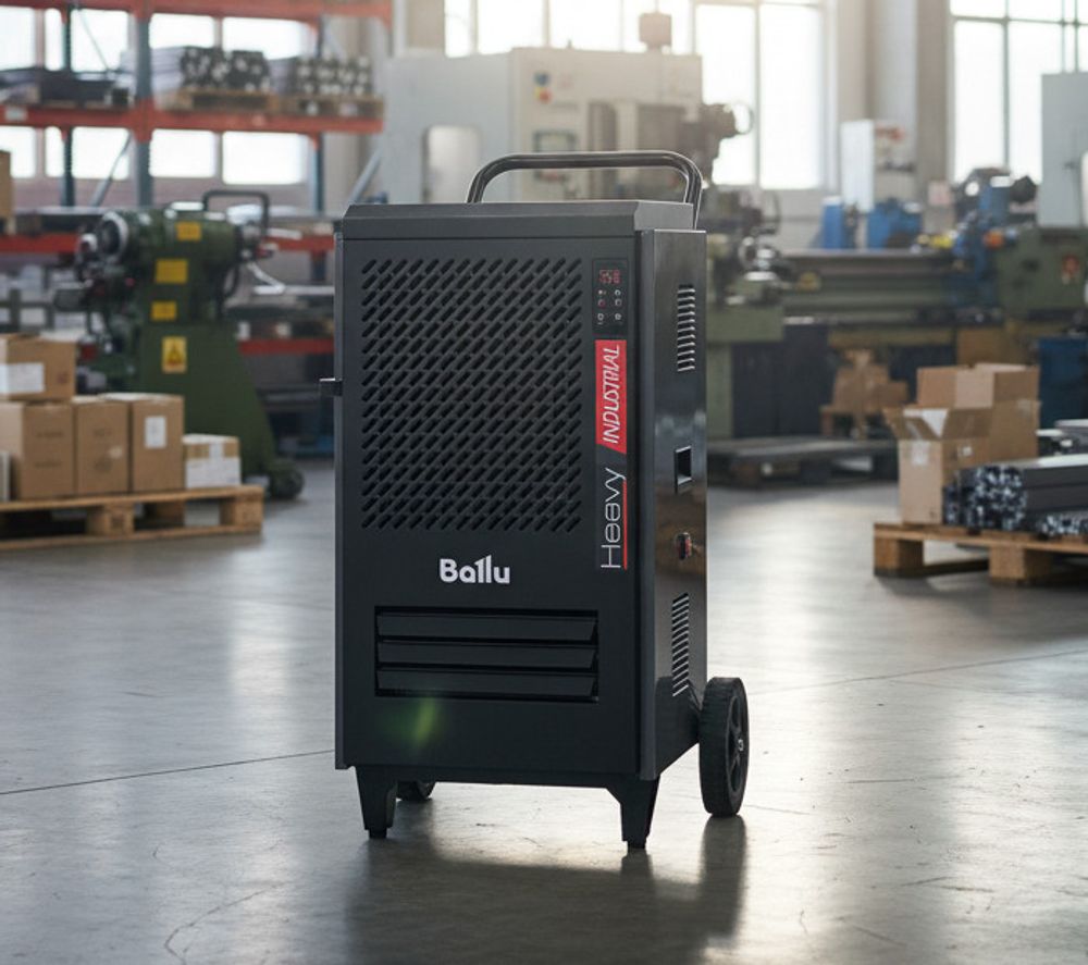 Осушитель воздуха Ballu BDI-80L профессиональный - [до 80 л. за сутки / для S≈115 м²]