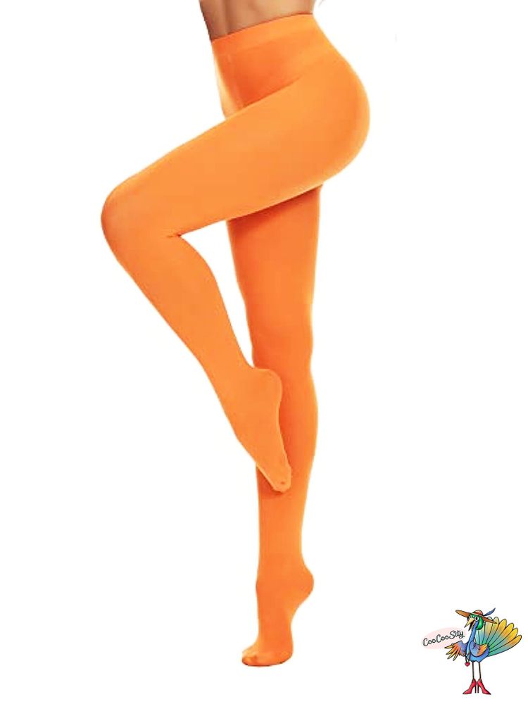колготки однотонные Оранжевый цвет, полиэстер, на рост до 140 см