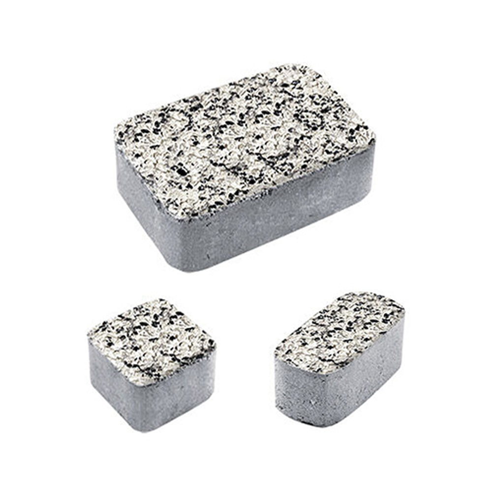 Тротуарная плитка КЛАССИКО - Стоунмикс Белый с черным, комплект из 3 видов плит