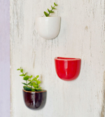 Набор мини-кашпо pocket красный,белый,черный