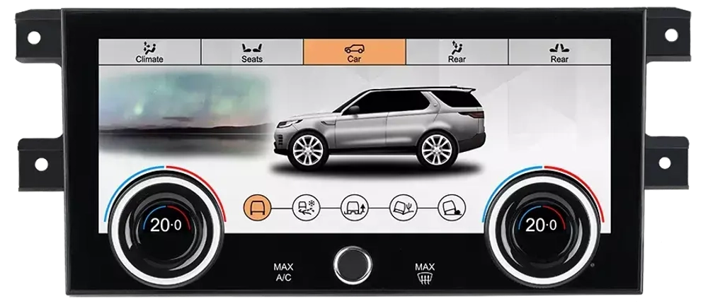 Магнитола + сенсорная LCD панель климата для Land Rover Discovery 5 2017-2022 (взамен 8" экрана без кнопки OPEN) - Radiola RDL-1755-low монитор 13.3" на Android 13, 8Гб+128Гб, CarPlay, 4G SIM-слот