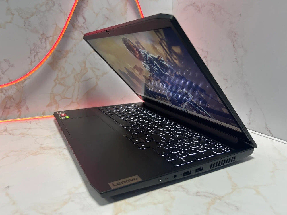 Ноутбук Lenovo IdeaPad Gaming 3 15ACH6 (82K201D1RK) 15.6"/AMD Ryzen 5 5600H/RAM 8GB/SSD 256GB/Nvidia RTX3050 4GB/1920*1080/IPS/DOS/Подсветка кл-ры: LED/Черный. Состояние: C1
