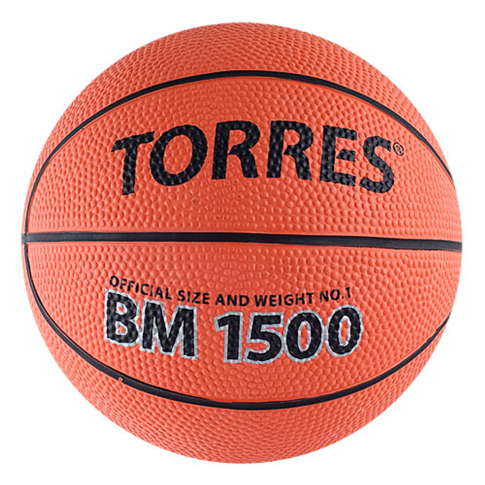 Мяч баскетбольный сувенирный TORRES BM1500 B00101, размер 1