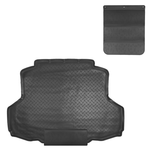 Коврик в багажник Norplast для Mitsubishi Lancer IX в кузове SD (2003-2007) Черный, арт.NPL-P-59-21-APP