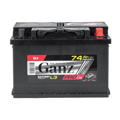 Аккумулятор GANZ PRO-Line DIN 74 А/ч обратный R+ 276x175x190 L3 EN 690 А