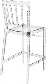 Стул прозрачный полубарный Siesta Contract Opera Bar 65, прозрачный