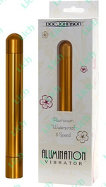 Золотой вибратор из алюминия ALUMINATION