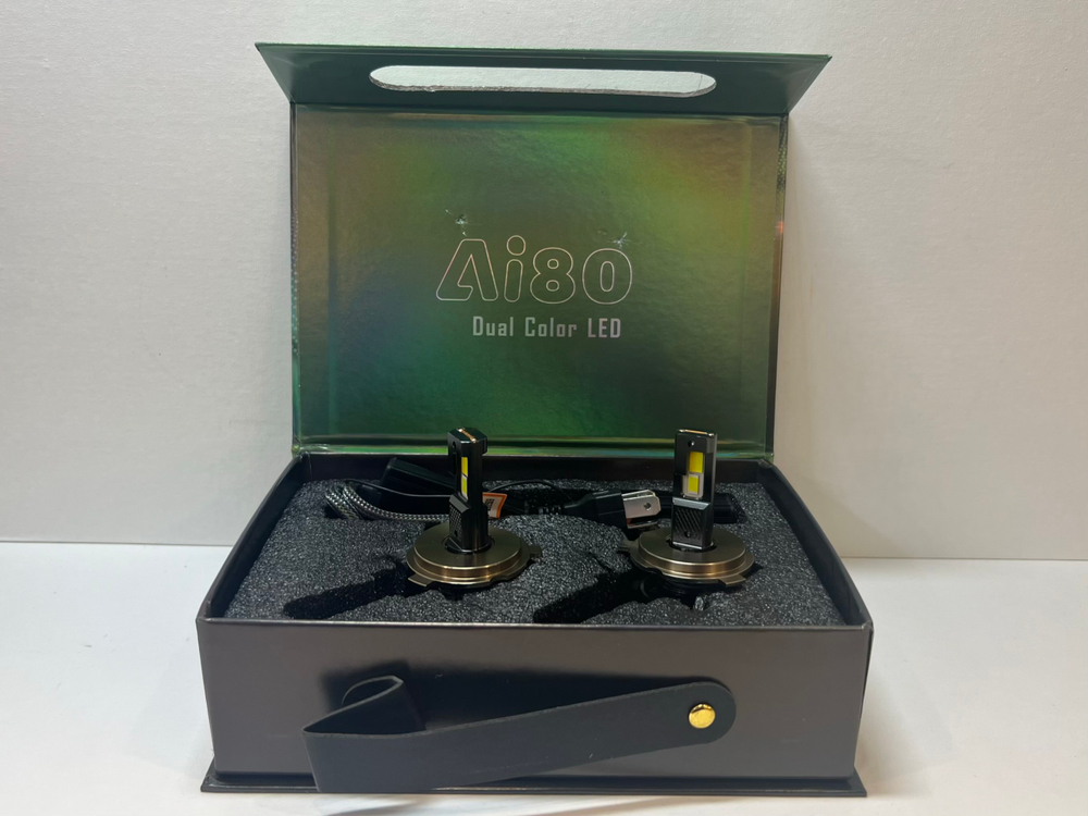 Ai80 / Светодиодные (H4) лампы, Ai80, 2-80 Вт, 12V, 3000K - 8000K (2 шт. / комплект)