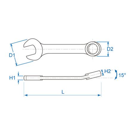 Цена на KING TONY (10D0-08) Ключ комбинированный укороченный 8 мм