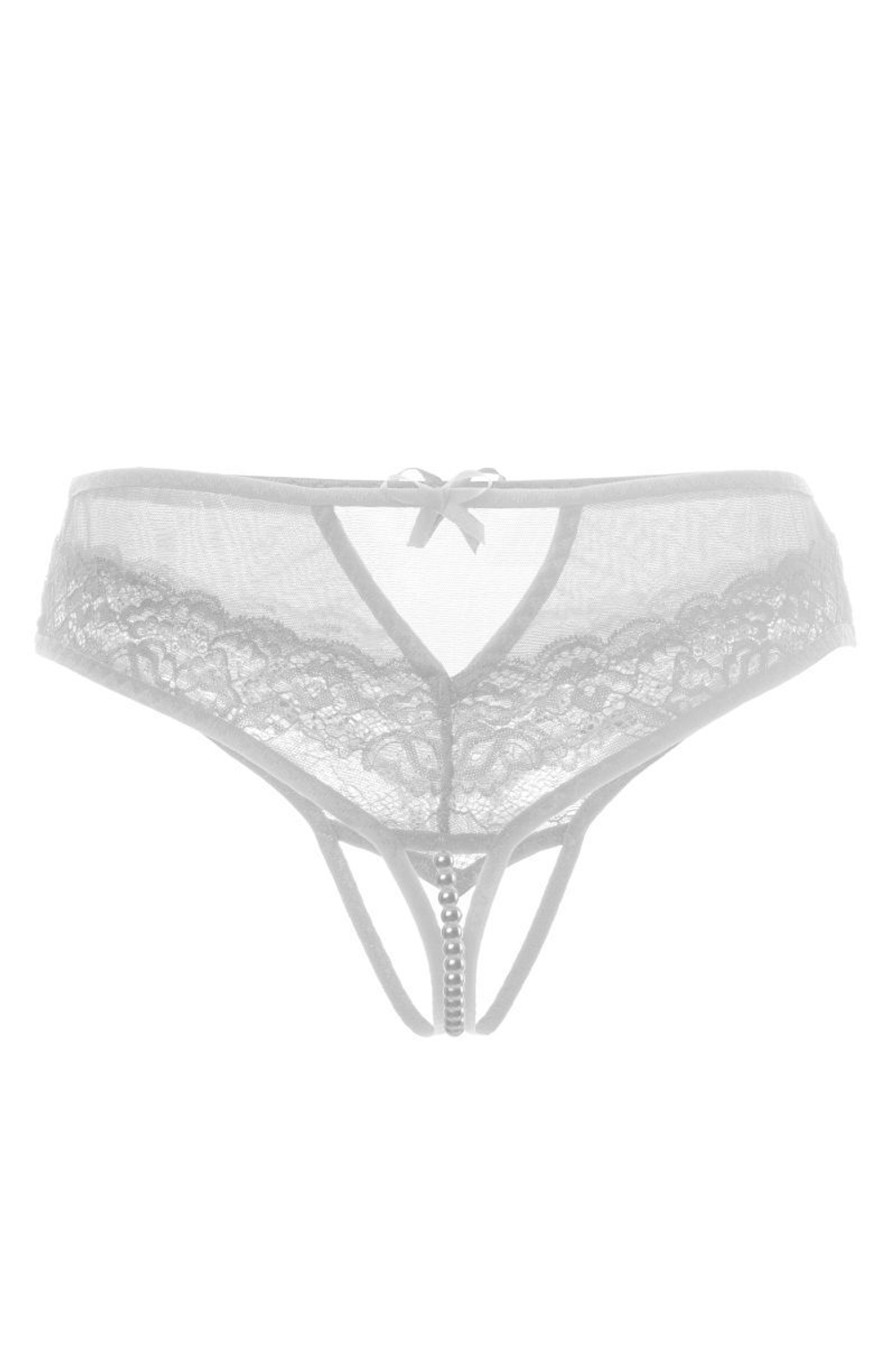 Эротические трусики с жемчужной нитью Joan (Размер: 42-44) (Цвет: белый)