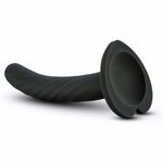 Черный анальный фаллоимитатор на присоске Twist Small - 11,4 см. (Цвет: черный)