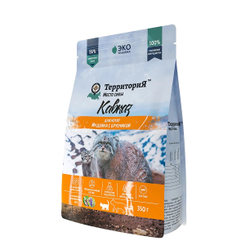 Сухой корм ТЕРРИТОРИЯ Кавказ для котят с индейкой и брусникой - 0,350 кг