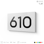 Номер на дверь 610, табличка на дверь для офиса, квартиры, кабинета, аудитории, склада, белая 120х70 мм, Айдентика Технолоджи