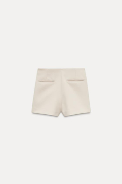 ZARА ЮБКА-ШОРТЫ АСИММЕТРИЧНОГО КРОЯ, СВЕТЛО-БЕЖЕВЫЙ